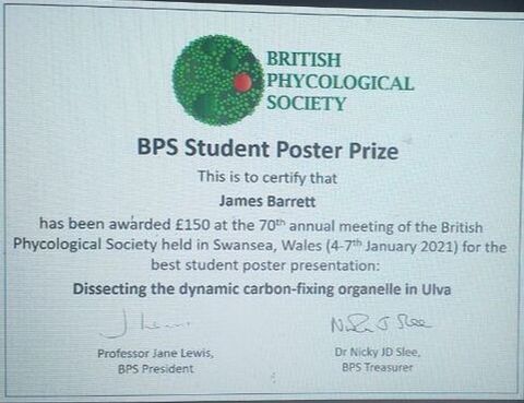 Congratulations to James!